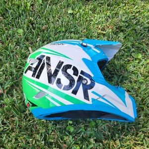 NSR Blue and Green Men's Helmet
